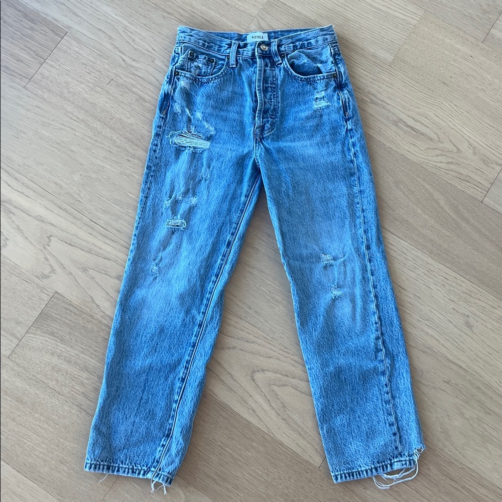 Pistola cropped denim